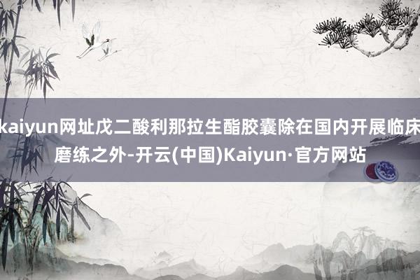 kaiyun网址戊二酸利那拉生酯胶囊除在国内开展临床磨练之外-开云(中国)Kaiyun·官方网站