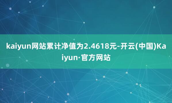 kaiyun网站累计净值为2.4618元-开云(中国)Kaiyun·官方网站