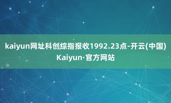 kaiyun网址科创综指报收1992.23点-开云(中国)Kaiyun·官方网站
