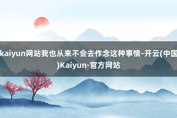 kaiyun网站我也从来不会去作念这种事情-开云(中国)Kaiyun·官方网站
