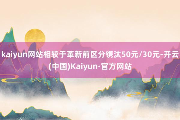 kaiyun网站相较于革新前区分镌汰50元/30元-开云(中国)Kaiyun·官方网站