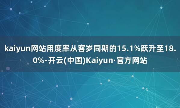 kaiyun网站用度率从客岁同期的15.1%跃升至18.0%-开云(中国)Kaiyun·官方网站